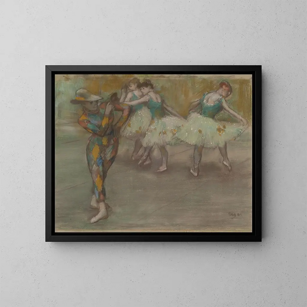 Danza de Arlequín - Edgar Degas — cuadro enmarcado en la pared