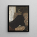 Dama en negro - Edgar Degas — cuadro enmarcado en la pared