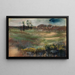Landscape Painting with Chimneys - Edgar Degas — framed artwork on a wall