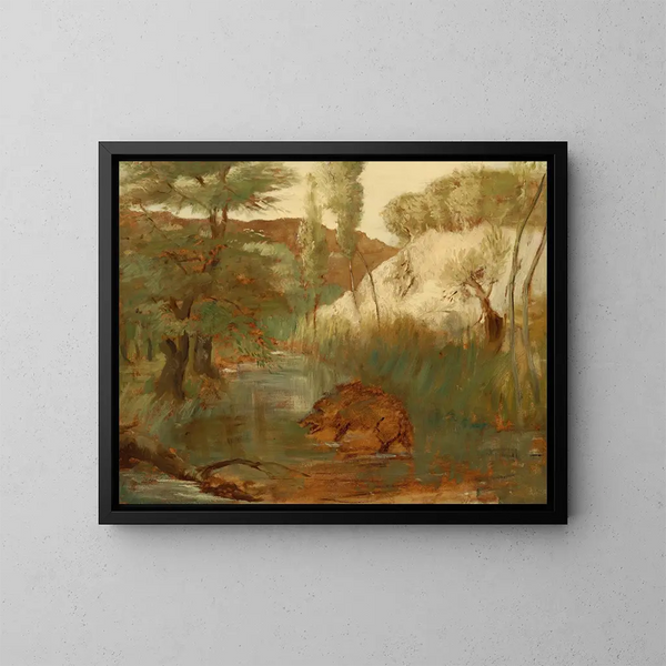 El Jabalí - Edgar Degas — cuadro enmarcado en la pared