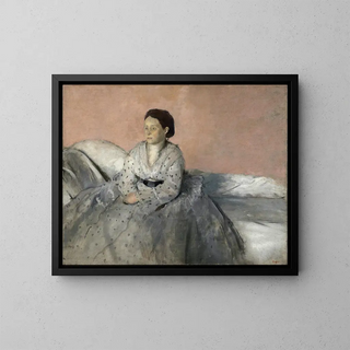 Madame Ren de Gas - Edgar Degas — cuadro enmarcado en la pared