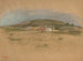 Casas al pie de un acantilado - Edgar Degas — vista de la obra
