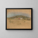 Casas al pie de un acantilado - Edgar Degas — cuadro enmarcado en la pared