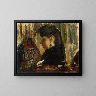 Marie Dihau 1843-1935 - Edgar Degas — cuadro enmarcado en la pared