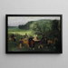 Sobre el hipódromo, la carrera - Edgar Degas — cuadro enmarcado en la pared