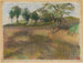 de campo labrado bordeado de árboles - Edgar Degas — vista de la obra