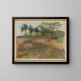 de campo labrado bordeado de árboles - Edgar Degas — cuadro enmarcado en la pared