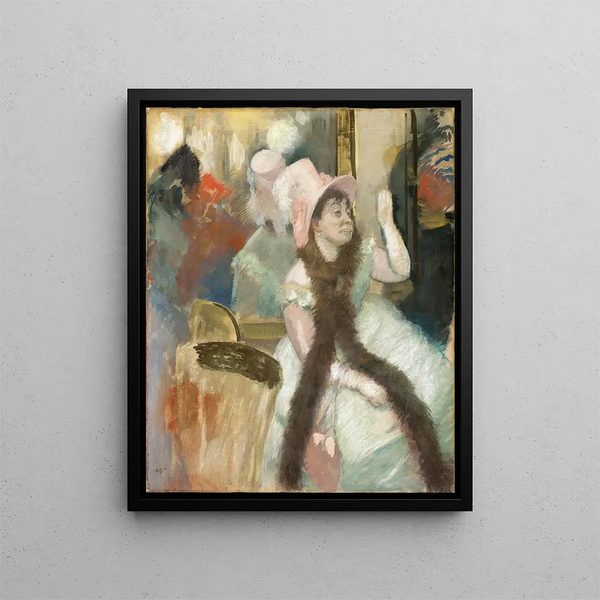 Retrato inspirado en un baile de disfraces Retrato de Madame Dietz-Monnin - Edgar Degas — cuadro enmarcado en la pared