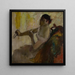 Retrato de la señorita Rose Caron - Edgar Degas — cuadro enmarcado en la pared