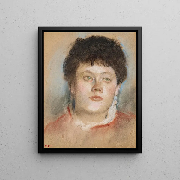 Retrato de mujer - Edgar Degas — cuadro enmarcado en la pared