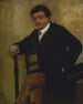 Retrato de un hombre sentado - Edgar Degas — vista de la obra