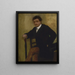 Retrato de un hombre sentado - Edgar Degas — cuadro enmarcado en la pared