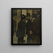 Retratos en la Bolsa - Edgar Degas — cuadro enmarcado en la pared