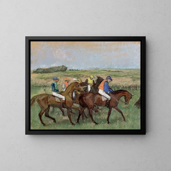 Carreras - Edgar Degas — cuadro enmarcado en la pared