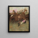 Escena de campanario - persecución: El jinete caído - Edgar Degas — cuadro enmarcado en la pared
