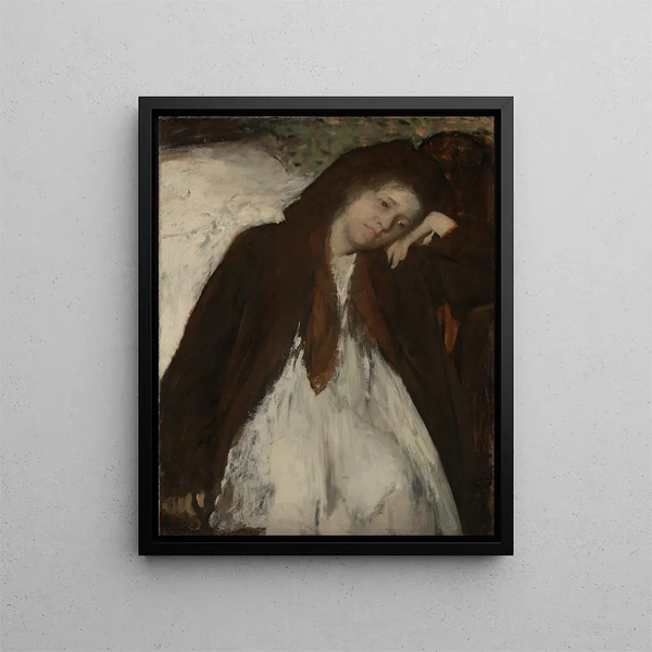 El convaleciente - Edgar Degas — cuadro enmarcado en la pared