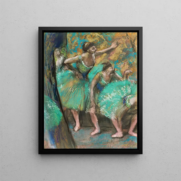 Los bailarines - Edgar Degas — cuadro enmarcado en la pared