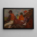 Les jockeys - Edgar Degas — framed artwork on a wall