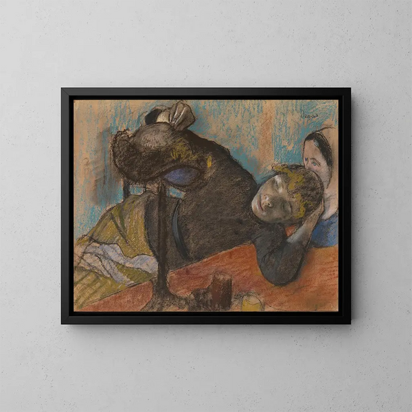The milliner - Edgar Degas — framed artwork on a wall