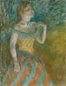 The Green Singer - Edgar Degas — artwork view