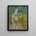 The Green Singer - Edgar Degas — framed artwork on a wall