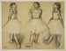 Tres estudios de una bailarina en cuarta posición - Edgar Degas — vista de la obra