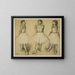 Tres estudios de una bailarina en cuarta posición - Edgar Degas — cuadro enmarcado en la pared