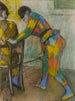 Dos Arlequines - Edgar Degas — vista de la obra
