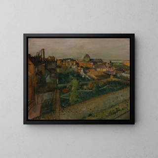 Vista de Saint-Valery-sur-Somme - Edgar Degas — cuadro enmarcado en la pared