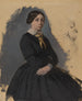 Joven mujer en negro - Edgar Degas — vista de la obra