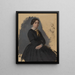 Joven mujer en negro - Edgar Degas — cuadro enmarcado en la pared