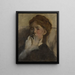 Joven mujer con su mano en la boca - Edgar Degas — cuadro enmarcado en la pared