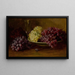 Still life with grapes - Edith White — framed artwork on a wall