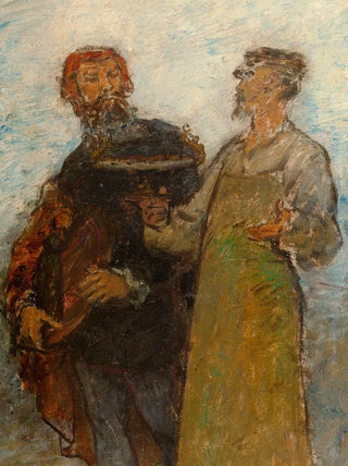 Edmond Eugne Valton - Benvenuto Cellini artiste du XVI sicle admire les produits de lart moderne Les tissus Esqui.webp