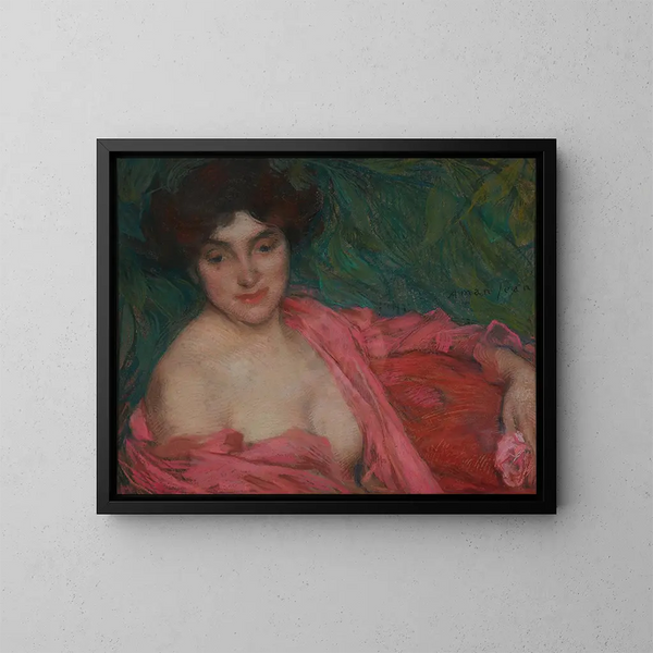 Youth Painting - Edmond François Aman-Jean — framed artwork on a wall