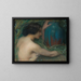 Woman with Eucalyptus - Edmond François Aman-Jean — framed artwork on a wall
