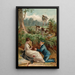 Joven pareja con cazador en el fondo - Edmund Birckhead Bensell — cuadro enmarcado en la pared