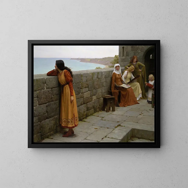 L'otage - Edmund Blair Leighton — cuadro enmarcado en la pared