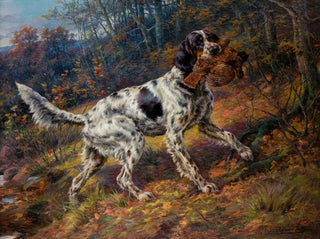 Setter inglés con un faisán - Edmund Henry Osthaus — vista de la obra
