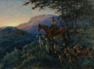 enjoying the sunset after a long day of hunting - Edmund Henry Osthaus — artwork view