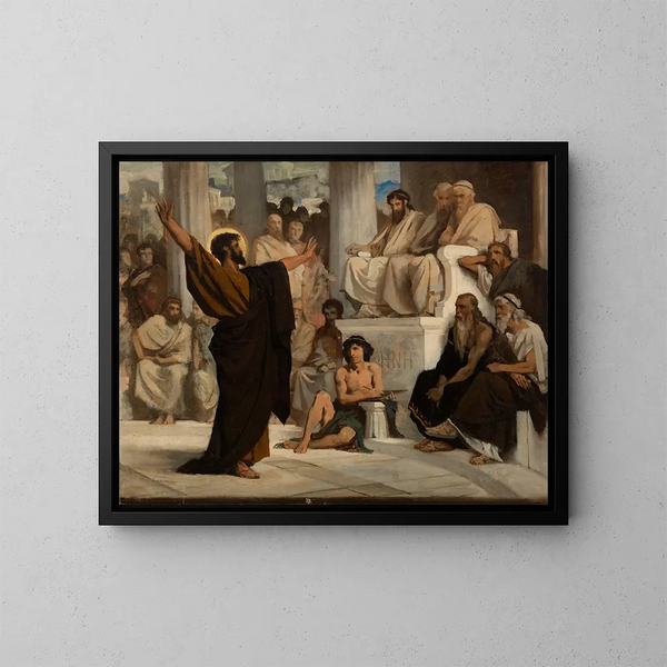 Saint Paul l'Aropagite - Édouard Bernard Debat-Ponsan — framed artwork on a wall