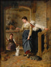 Jugar con gatitos - Édouard Castres — vista de la obra