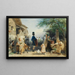 Escena de pueblo animada - Édouard Girardet — cuadro enmarcado en la pared