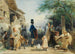 Escena de pueblo animada - Édouard Girardet — vista de la obra