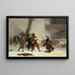 Batalla de bolas de nieve - Édouard Girardet — cuadro enmarcado en la pared