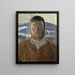 Self-portrait painting - Édouard Vallet — framed artwork on a wall