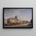 the rear view of the houses at Schloßfreiheit - Eduard Gaertner — framed artwork on a wall