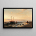 La llegada de los barcos de pesca - Eduard Hildebrandt — cuadro enmarcado en la pared