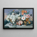 Flores y Frutas - Eduard Hirschler — cuadro enmarcado en la pared