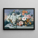 Flores y frutas - Eduard Hirschler — cuadro enmarcado en la pared